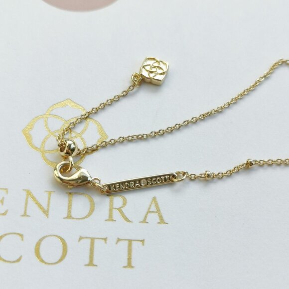 Kendra Scott Susie Collection. Gold Bright White Kyocera Opal Necklace - Picture 3 of 3